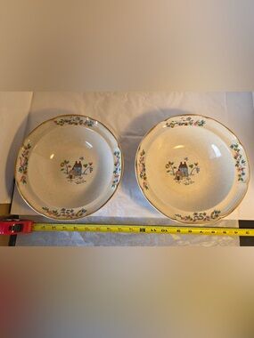 Vintage International China Heartland Vegetable Stoneware Serving Bowl Japan 2